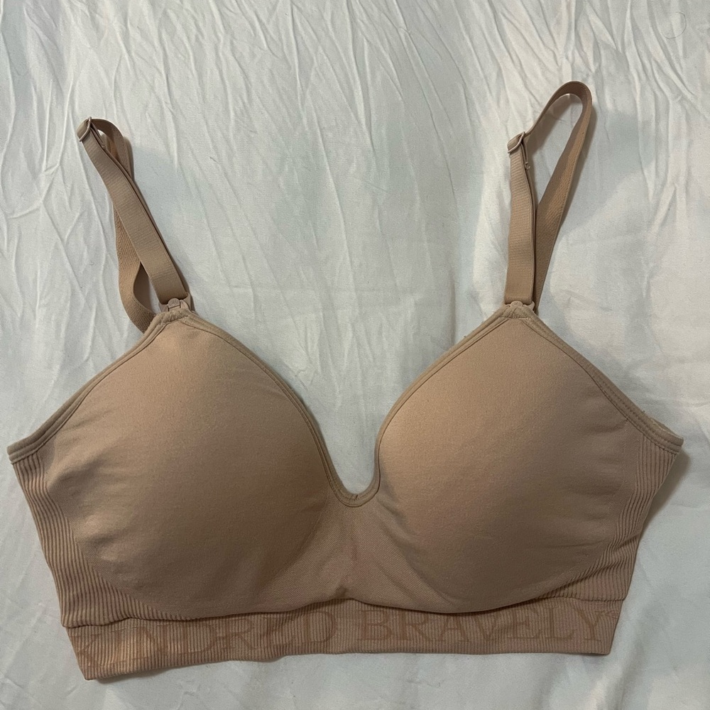 Kindred Bravely Nursing & Hands-Free Pumping Bra – Nude – Small